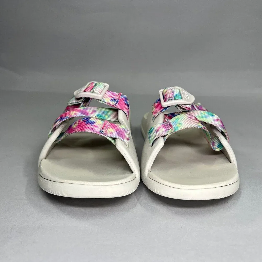 Chaco Girl's Size 2 Chillos‎ Light Tie Dye Slide Sandals
